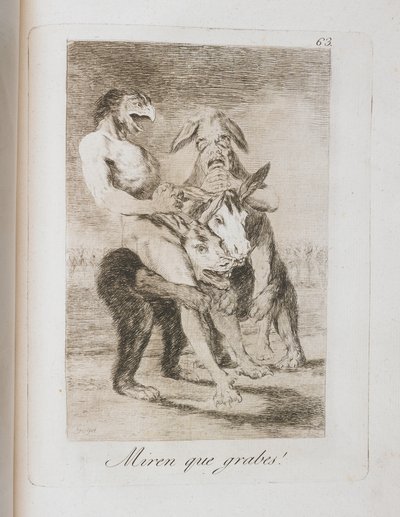 Placa de Los Caprichos, 1797-1798 de Francisco de Goya